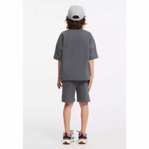 Ensemble de vêtements d'été pour enfants, shorts en coton personnalisés et ensembles de t-shirts surdimensionnés, hauts pour les tout-petits, ensembles de tenues à manches courtes pour garçons - Product Image 2