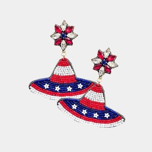 Boucles d'oreilles élégantes faites à la main pour femmes, forme unique, motif fleur tressée perlée, style tendance, meilleur prix - Product Image 4