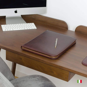 Customized Brown Leather <b>Portfolio</b> Organizer Document <b>Folder</b> Card Holder laptop holder - Product Image 3
