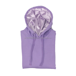 Sudadera con capucha de hombre extragrande de algodón con logotipo personalizado 100%, Jersey largo con estampado de hojaldre, forro de satén de seda, estampado de temporada de primavera - Product Image 5