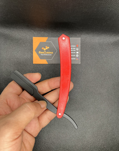 RTS Professional <b>Men</b> Face Antique Black Folding ABS Plastic Handle Stainless Steel Manual Straight <b>Razor</b> Single Blade - Product Image 6