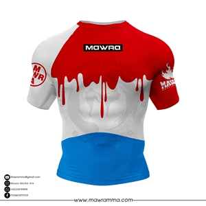 Camiseta de Compresión Mawra Personalizada Sublimada para BJJ, Manga Corta, para Hombre, Sin Gi, Grappling, MMA, Entrenamiento - Product Image 5