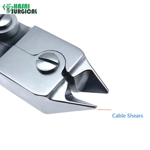 Ciseaux à câble orthopédiques chirurgicaux Hasni en acier inoxydable, homologués CE ISO, à double articulation, pour couper les fils et les goupilles - Product Image 4