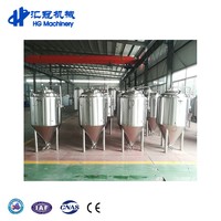 Cuve de fermentation de bière en acier inoxydable HG 250l 100l 300 L Cuve de fermentation Cuve de fermentation de bière conique