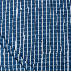 เสื้อเชิ้ตผ้าฝ้ายผ้าฝ้ายลายตารางสีครามนุ่มทำมือสำหรับผู้ชายและผู้หญิงใหม่ล่าสุด - Product Image 4