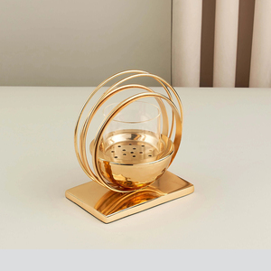 Ensemble de brûleurs à bakhoor géométriques chics avec anneaux polis et coupelles en acrylique, parfait pour la décoration aromatique contemporaine et les cadeaux festifs - Product Image 4