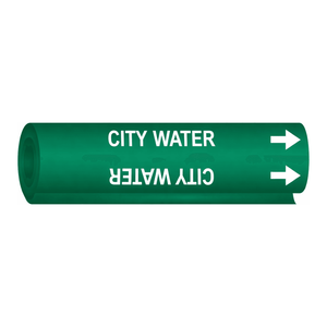 Marqueur de tuyau flexible haute performance Brady CITY WATER pour les conduites d'eau industrielles et commerciales - Product Image 3