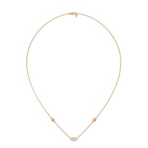 Collar con Colgante de Oro Rosa y Diamante de Laboratorio, Joyería Fina Clásica para Mujer, Elegante - Product Image 3