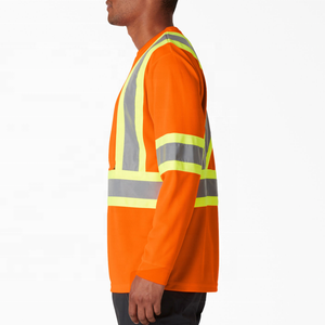 T-shirts de sécurité réfléchissants personnalisés pour le travail de construction, vêtements décontractés avec bandes réfléchissantes - Product Image 5
