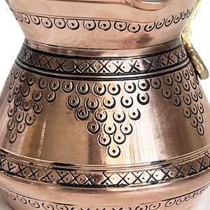 Cafetière en cuivre estampée à la main, aspect antique, 380 ml, fabrication artisanale, style traditionnel turc, grec, arabe, couleur cuivre - Product Image 5