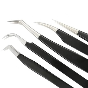 ชุดแหนบต่อขนตาเคลือบสีดำ อุปกรณ์แต่งหน้า คลิปหนีบขนตา ชุดอุปกรณ์ต่อขนตาแบบมืออาชีพ - Product Image 1