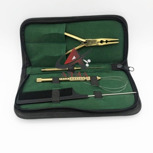 Kit d'extension capillaire Plasma Gold Fusion avec pince à 2 trous, peigne à boucle, outils de type Hock, marque privée, acier inoxydable ARMA INTERNATIONAL - Product Image 2