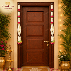 <b>Artificial</b> <b>Flower</b> Mogra Rose String Multicolor Handmade Home Temple Decor Festive Door Toran Wedding Graduation Father's Day - Product Image 2