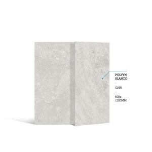 Carrelage en porcelaine Polvyn Blanco GHR 600x1200mm, finition mate, imitation pierre, pour murs et sols intérieurs, résistant aux acides, antibactérien, antidérapant - Product Image 5