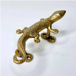 Tiradores de latón de alta calidad con diseño de lagarto para puertas, tiradores de metal para cajones, armarios, cómodas y guardarropas - Product Image 2
