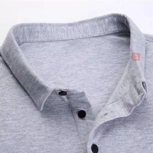 Men's <b>Black</b> Short Sleeve <b>Polo</b> <b>Shirt</b> Regular Fit Solid Color Casual Knitted Cotton <b>T</b>-<b>Shirt</b> - Product Image 6