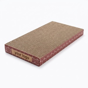 Grattoir pour chat en carton ondulé écologique imprimé sur mesure, design moderne et solide, marque privée, plusieurs couleurs - Product Image 1