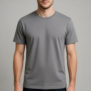 เสื้อยืดผ้าฝ้ายคุณภาพสูงแบบเรียบ สำหรับงานออกแบบเอง เสื้อยืดผ้าฝ้ายทรงบ็อกซ์คัทเนื้อหนา ขายส่ง - Product Image 1