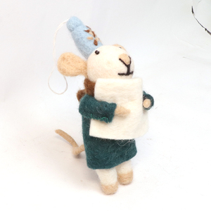 Porte-clés en feutre de laine fait main - Charme de sac animal mignon, couleurs personnalisées, cadeau personnalisé pour les enfants de 2 à 4 ans - Product Image 2