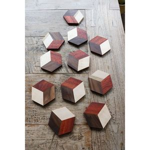 Modern Eco-Friendly Resin Wooden Coasters Mats & <b>Pads</b> for Contemporary Homes - Product Image 5