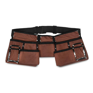 Cinturón de herramientas Stanley de alta resistencia con múltiples bolsillos, organizador de herramientas en color marrón y negro, bolsa de cintura para mecánicos y electricistas - Product Image 2
