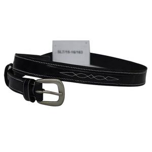 เข็มขัดหนังเย็บสำหรับทุกเพศ - Product Image 1