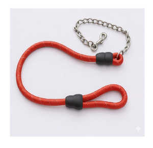 Slip Dog <b>Lead</b> <b>Training</b> Leash Durable Rope Pet <b>Lead</b> with Metal Chain Adjustable Control Leash for Dog Walking <b>Training</b> - Product Image 3