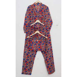 ชุดนอนผ้าฝ้ายแท้ 100% ทำมือสำหรับผู้หญิง พร้อมกระดุมปิด ปกคอเสื้อพับได้ มีกระเป๋า กระเป๋าเข้าชุด ใส่สบาย - Product Image 5