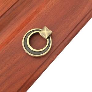 ลูกบิดโลหะโบราณพร้อมห่วงดึงทรงกลมสำหรับมือจับประตูตู้ลิ้นชักตู้เสื้อผ้า ของตกแต่งบ้านสไตล์วินเทจ อุปกรณ์ฮาร์ดแวร์สำหรับบ้านและสวน - Product Image 6