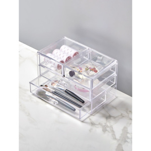 Cassettiera trasparente organizzatore trucco a 3 cassetti - Product Image 1