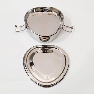 Low Price Luxury Stainless Steel <b>Lunch</b> <b>Box</b> Bulk Order Lightweight 300gm Metal Tiffin 2 <b>Compartments</b> Adult Leak Proof Easy Carry - Product Image 4