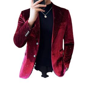 Blazers Casuales de Negocios para Hombre, Trajes, Chaquetas, Abrigos, Nuevo Blazer para Hombre, Corte Entallado, a Cuadros, Manga Larga, Blazer Casual Elegante para Hombre - Product Image 3