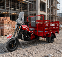 Tricycle motorisé à 5 roues de haute qualité de fabrication chinoise, à carrosserie ouverte, pour le transport de marchandises lourdes, à essence – Prix du tricycle à essence