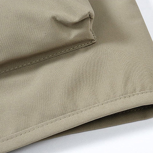Chaleco sin mangas de color liso para hombre, cuello en V, cierre de cremallera, múltiples bolsillos, ropa exterior informal transpirable, ropa de verano beige - Product Image 6