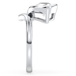 Bague élégante REYES à anneau ouvert avec goutte d'eau en argent sterling 925, moissanite certifiée GRA, pour femmes, bijoux fins - Product Image 5