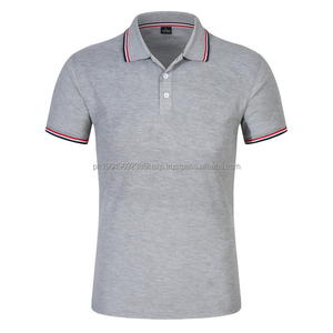 T-shirt en coton bleu marine, polos de golf personnalisés pour hommes, chemise avec logo brodé, livraison DDP - Product Image 4