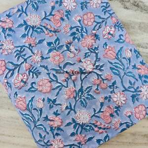 Tissu en coton imprimé traditionnel Jaipuri, coton cambriqué imprimé au bloc 60x60, tissu en coton à motifs. - Product Image 6