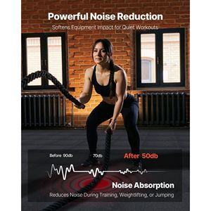 Set di 24 Tappetini Puzzle in Schiuma EVA ad Alta Densità 24 X 24 X 0,4 cm, Pavimentazione Protettiva Interconnessa in Gomma Morbida per Fitness - Product Image 4