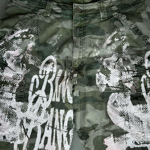 Shorts cargo en jean délavé pour homme OEM, qualité supérieure, denim camouflage, impression numérique personnalisée, streetwear pour l'été - Product Image 3