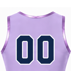 Débardeur court sans manches en jersey de cheerleading lavande, vêtement de sport doux et respirant pour l'entraînement d'équipe - Product Image 5