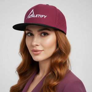 Gorra de Béisbol Deportiva Ajustable de 5 Paneles, Marca Athletify, OEM, con Corte Láser, Transpirable, Unisex - Product Image 1