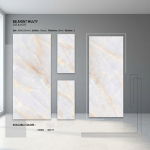 Carreaux de céramique émaillés de métro 60x120mm Rectifiés Design simple Carreaux de porcelaine polis à l'aspect marbre de Carrare - Product Image 2