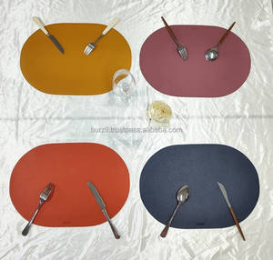 Mantel Individual de Cuero para Restaurante, Resistente, a Prueba de Olores, Impermeable, Resistente al Calor, Lavable, Antideslizante, Fácil de Limpiar, LPMR-0026 - Product Image 2