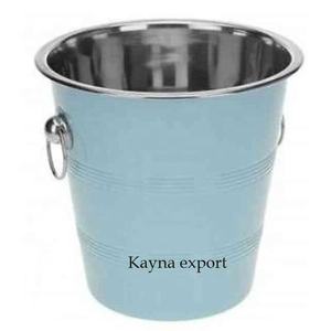 Kayna Customized Luxury Blue Powder Coated Stainless Steel <b>Ice</b> Bucket Bulk Serving <b>Tray</b> for Champagne Export Metal Luxury Wine - Product Image 2