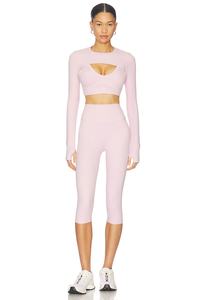 Haut court tricoté extensible pour femme, coupe ajustée, manches longues, ouvert sur le devant, style shrug, idéal pour superposition, en polyester et élasthanne - Product Image 5