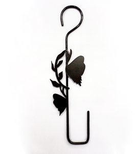 Metal Butterfly Hook <b>Hanger</b> Powder Coated Rust Resistant Art Decor for Wall or Door Use - Product Image 1