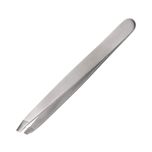 Stainless Steel Eyebrow Tweezers Slanted Tip <b>Makeup</b> Beauty <b>Tools</b> - Product Image 2