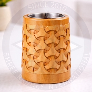Quemador de Incienso Indio de Madera de Teca Pulida Premium con Tallado de Serpiente para Fragancia y Decoración de Hogar de Lujo - Product Image 3