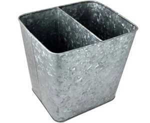 Skies Trader Rustic Dark Wooden Trash Can Square Tapered Solid Wood Waste <b>Bin</b> Cutout Handles Wastebasket Office Hotel Garbage Bo - Product Image 3