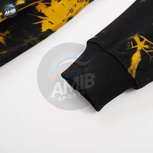 เสื้อฮู้ดดี้ผ้าฟลีซย้อมสีแบบกำหนดเองจากผู้ผลิต แห้งเร็ว ระบายอากาศได้ดี ผสมผ้าฝ้าย คอลเลคชั่นฤดูหนาวสำหรับผู้ชาย - Product Image 6